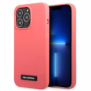 Karl Lagerfeld silikona apvalks viedtālrunim iPhone 13 Pro Max - rozā