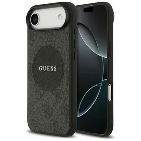 Guess 4G Circle Classic Logo Magnētiskais viedtālruņa apvalks iPhone Air - melna