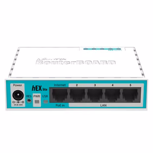 MikroTik hEX lite RB750R2 5-port 10/100M Router