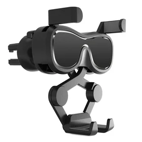 Gravity viedtālruņa automašīnas turētājs ventilācijas režģim ar gaisa atsvaidzinātāju, melns (YC06)