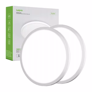 LEPRO 1500038-DW-EU-2 Ceiling Light, 18W, 1800 lm, 2-pack