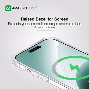 Amazing Thing Titan Edge Mag apvalks 15FT IP156.7TEMCL Iphone 15 Plus caurspīdīgs