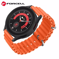 FORCELL F-DESIGN FS01 siksniņa SAMSUNG pulkstenim 22 mm oranža
