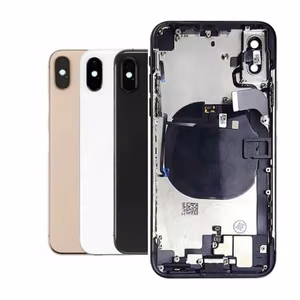 Aizmugurējais vāciņš Saderīgs ar iPhone X / Balts / (full housing + preinstalled small parts) / OEM