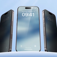 Benks Temperētā stikla Ultra Shield Privacy FK66 iPhone 16 Pro Max melns (plāns malas)