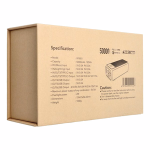 Powerbank Veger Tank Lite (W5001) PD QC3.0 5A 22,5W 50000 mAh black
