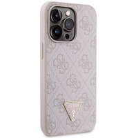 Guess GUHCP13XP4TDSCPP apvalks iPhone 13 Pro Max 6.7" - rozā krustenisks 4G metāla logotips