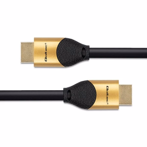 Qoltec 50355 – HDMI 2.1 Ultra High Speed kabelis, 8K 60 Hz, 28 AWG, zelta krāsā, 2 m