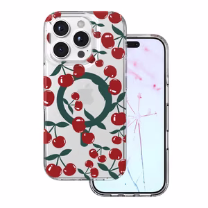 Cherry Mag maciņš paredzēts iPhone 16 Pro 6,3" caurspīdīgs