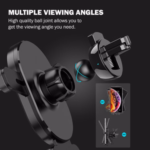 Crong Gravity Auto-Lock gravitācijas automašīnas tālruņa turētājs 4.7–6.5" tālruņiem, melns