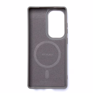 Wozinsky Oglekļa šķiedras viedtālruņa apvalks Samsung Galaxy S25 ar MagSafe – pelēks