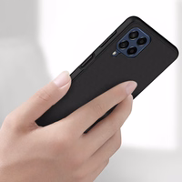 Nillkin Teksturēts apvalks izturīgs pastiprināts apvalks ar gēla rāmi un neilona aizmuguri Samsung Galaxy M53 5G melns