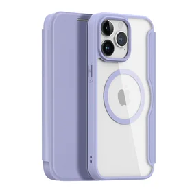iPhone 15 Pro Magnētiskais MagSafe Atveramais apvalks Dux Ducis Skin X Pro - violets