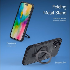 Telefona maciņš Dux Ducis Aimo Mag Stand Apple iPhone 16 Plus melns