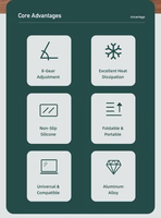 Salokāms klēpjdatora statīvs Awei X26 silver