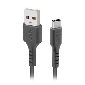 SBS TECABLETC220K USB-A - USB-C kabelis 2 m - melns
