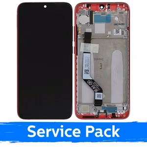 LCD displejs saderīgs ar Xiaomi Redmi Note 7 (Note 7 Pro) ar rāmi / Nebula Red / (Service Pack)