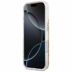 Guess Resin Bottom Glitter Magnētiskais viedtālruņa apvalks iPhone 17 - zelta