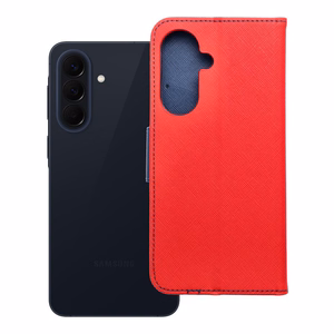 FANCY Grāmatu futrālis priekš SAMSUNG A57 red / navy
