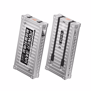 WEKOME WP-339 Container Series ārējais akumulators, 10000 mAh, PD 20 W + QC 22,5 W, ar iebūvētiem USB-C un Lightning kabeļiem, sudraba krāsā