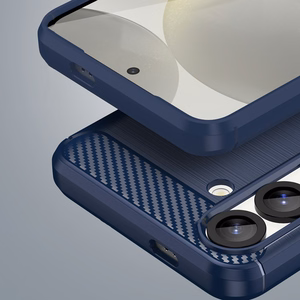 Carbon viedtālruņa apvalks iPhone 16e - zils