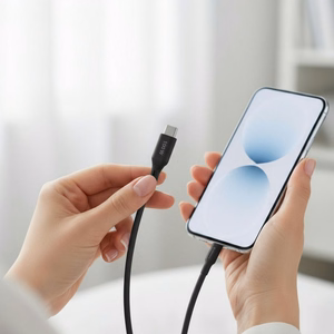 Cable USB C to USB C Forcell F-Energy QC4.0 PD 5A 100W Silicone 1 m C347 black