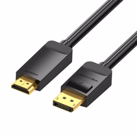 DisplayPort 1.2 uz HDMI 1.4 kabelis Vention HAGBH, 2 m, 4K 30Hz (melns)