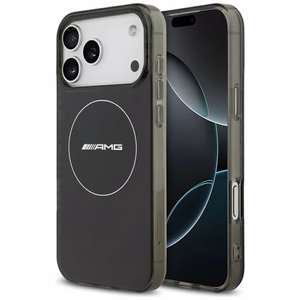 AMG двухслойный прозрачный дымчатый MagSafe чехол для iPhone 17 Pro Max - черный
