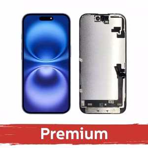 LCD displejs saderīgs ar iPhone 16 melns (Hard OLED / Premium) /*Removable IC*/