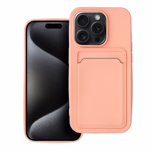 Karteņu viedtālruņa apvalks IPHONE 15 Pro rozā