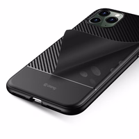 Crong Prestige Carbon Cover - iPhone 11 Pro maciņš (melns)