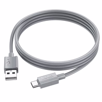 Kabelis USB-A uz USB-C Hoco 3A 1 m X107 pelēks
