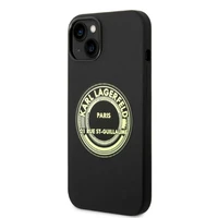 Karl Lagerfeld KLHCP14MSRSGRCK iPhone 14 Plus 6.7 "cietais viedtālruņa apvalks melns / melns silikona RSG