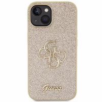 Guess GUHCP15MHG4SGD iPhone 15 Plus / 14 Plus 6.7" zelta/zelta hardcase Glitter Script Big 4G