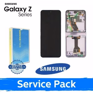 LCD displejs saderīgs ar Samsung F731 Z Flip5 ar rāmi / ceriņu / (Service Pack)