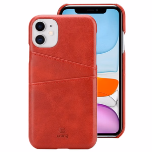 Crong Neat Cover vāciņš ierīcei iPhone 11 Pro, ar karšu kabatiņām, sarkans