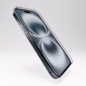 Puro Elastīgais Stikls D3O Hibrīda Stikls ar Melnu Rāmi iPhone 16 / iPhone 15 / iPhone 15 Pro