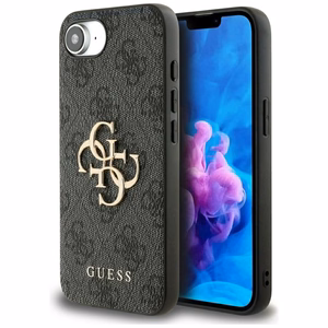 Guess 4G Big Logo apvalks iPhone 16e - Melns