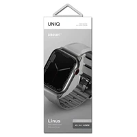 Uniq Linus siksniņa Apple Watch 1/2/3/4/5/6/7/8/SE/SE2/Ultra 42/44/45/49mm - pelēks