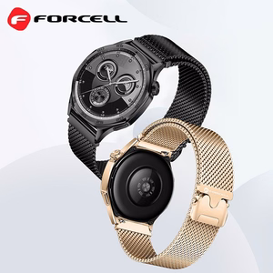 FORCELL F-DESIGN FS10 nerūsējošā tērauda siksniņa SAMSUNG pulkstenim 20 mm melna