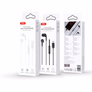 XO EP82 vadu austiņas ar USB-C savienojumu, melnas