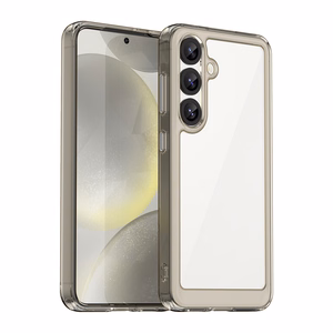 Kosmosa apvalks ar gēla rāmi Samsung Galaxy S25 - caurspīdīgs melns