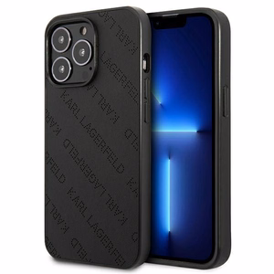 Karl Lagerfeld Perforēts viedtālruņa apvalks iPhone 13 Pro Max 6.7" - melns