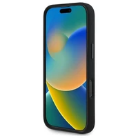 BMW Silikona Griezums Trīskrāsu Līnijas Magnētiskais viedtālruņa apvalks iPhone 16 Pro Max - melns