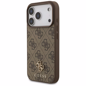Guess 4G Small Classic Logo MagSafe Чехол для iPhone 17 Pro - коричневый