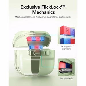 ESR Pulse HaloLock MagSafe  Apple AirPods 4 / 5 vāciņš, gaiši zaļš