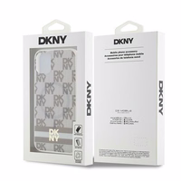 DKNY IML rūtainā Mono raksta un drukāto svītru magnētiskais viedtālruņa apvalks iPhone 11 / Xr - bēšs