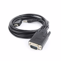 Gembird A-HDMI-VGA-03-10 video adaptera kabelis 3 m HDMI + 3.5mm uz VGA melns