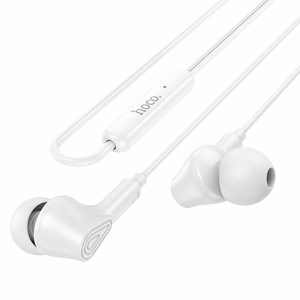 HOCO vadu austiņas Jack 3,5 mm ar mikrofonu M102 balta