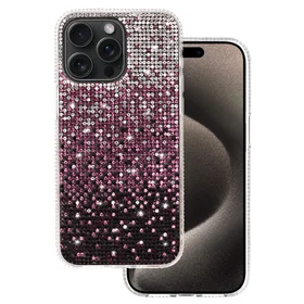 Viedtālruņa apvalks Tel Protect Diamantiskais iPhone 12/12 Pro bordo